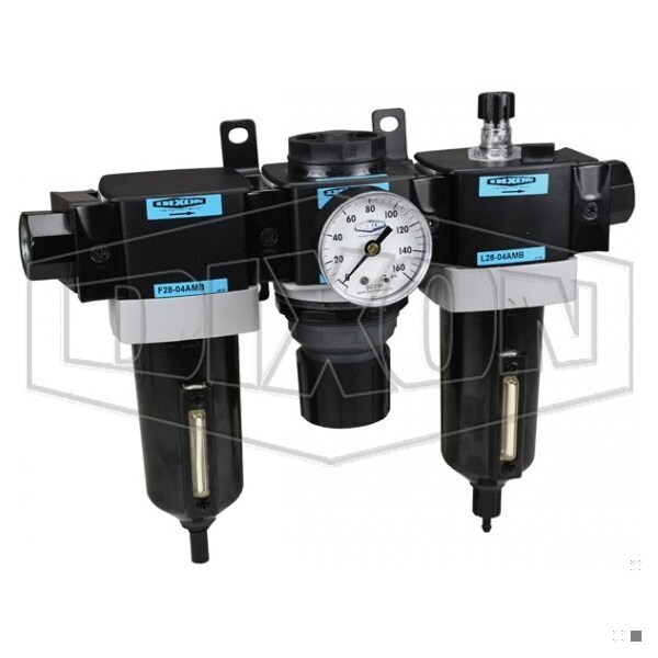 Wilkerson by Standard Combination Unit with Sight Glass, 175 SCFM Flow Rate, Aluminum Bowl